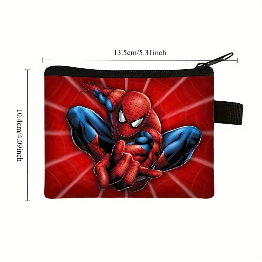 Marvel Spider-Man Birthday Walletstylish Polyester Coin Purse Card Holder Vibrant Cartoon