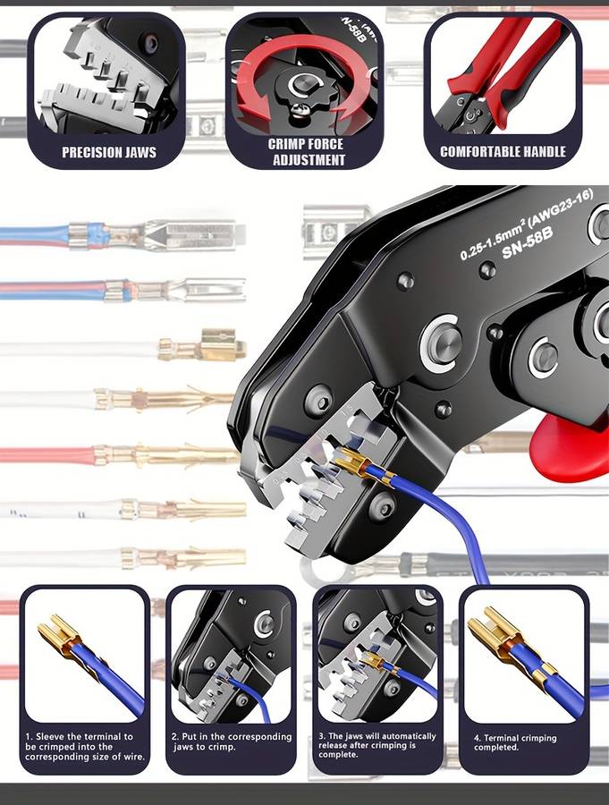 Professional Ratchet Crimping Pliers