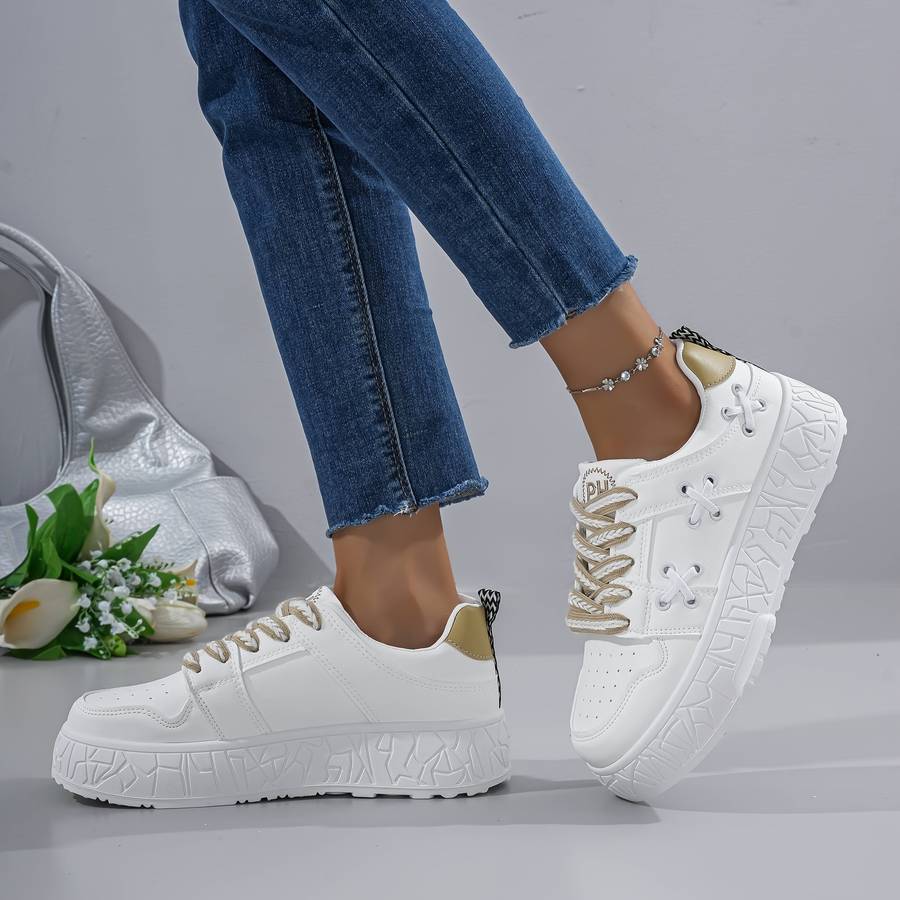 Women S Sneakers Color White And Brown Sizeuk 4