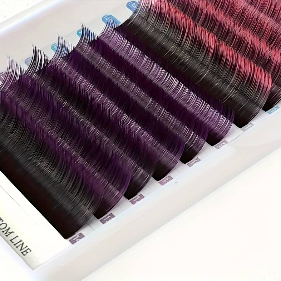 Professional Colored Cluster Lashes Color Brown Size D 007 Mix8 15mm 15mm