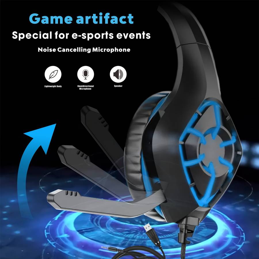 Wired Headphones Blue