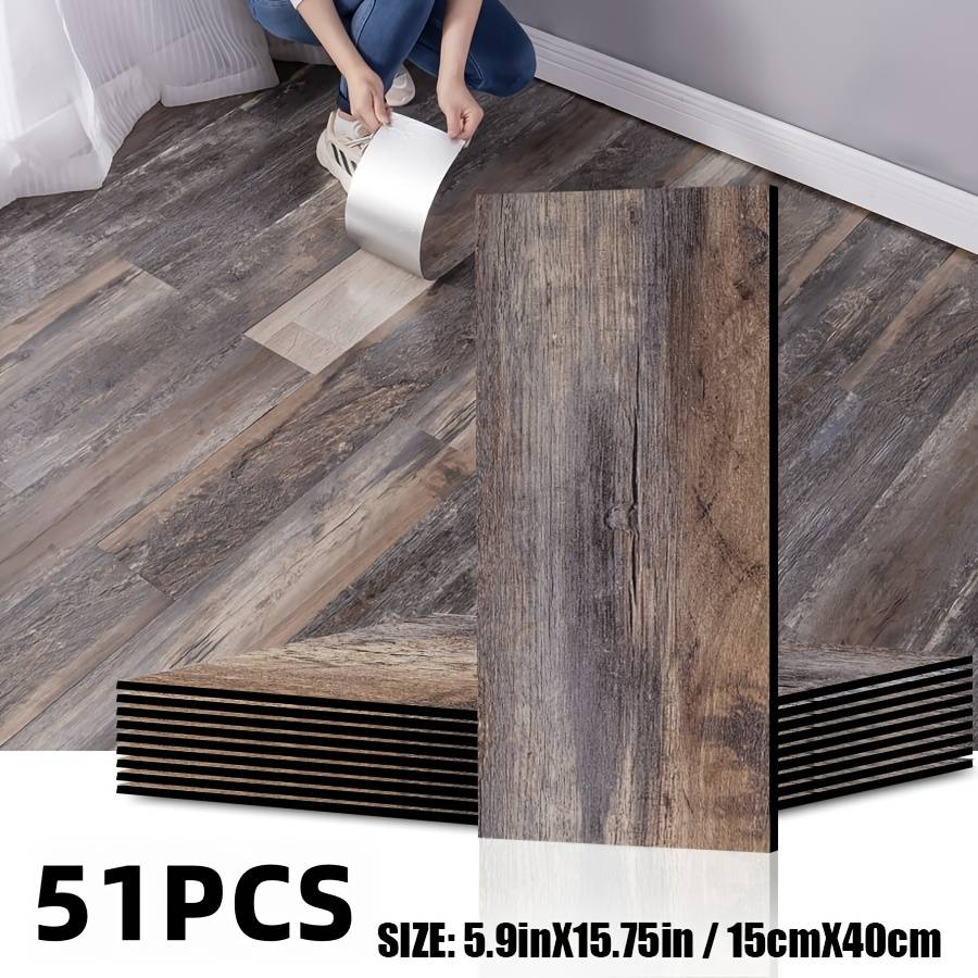 Self Adhesive Floor Stickers Wood Grain 5S