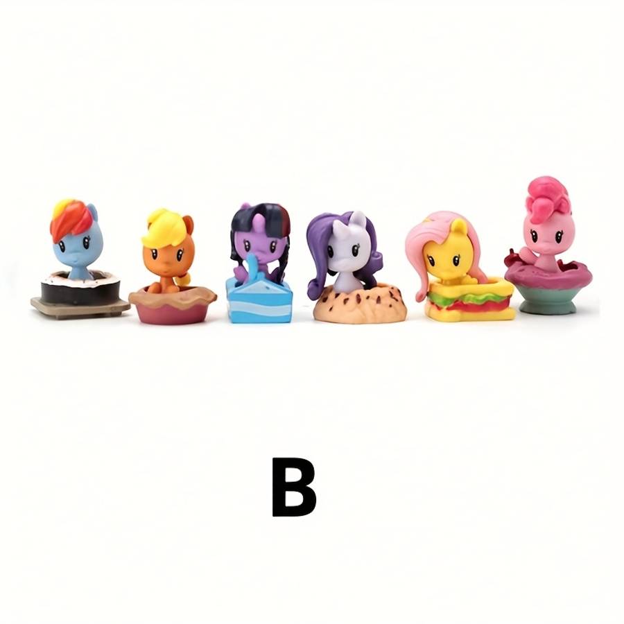 Childrens Toys Color Set Of 6 Ponies Group B