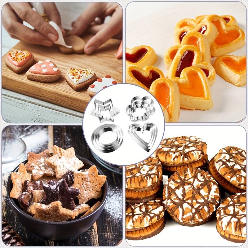Suitable For Baking Molds Color 12Pcs Stainless Steel Cookie Cutters