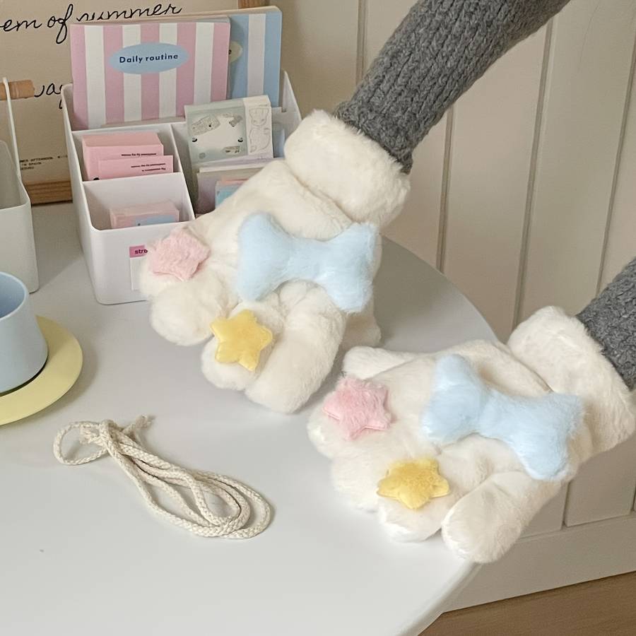 Gloves Color White Modelfive-Finger Bone Gloves