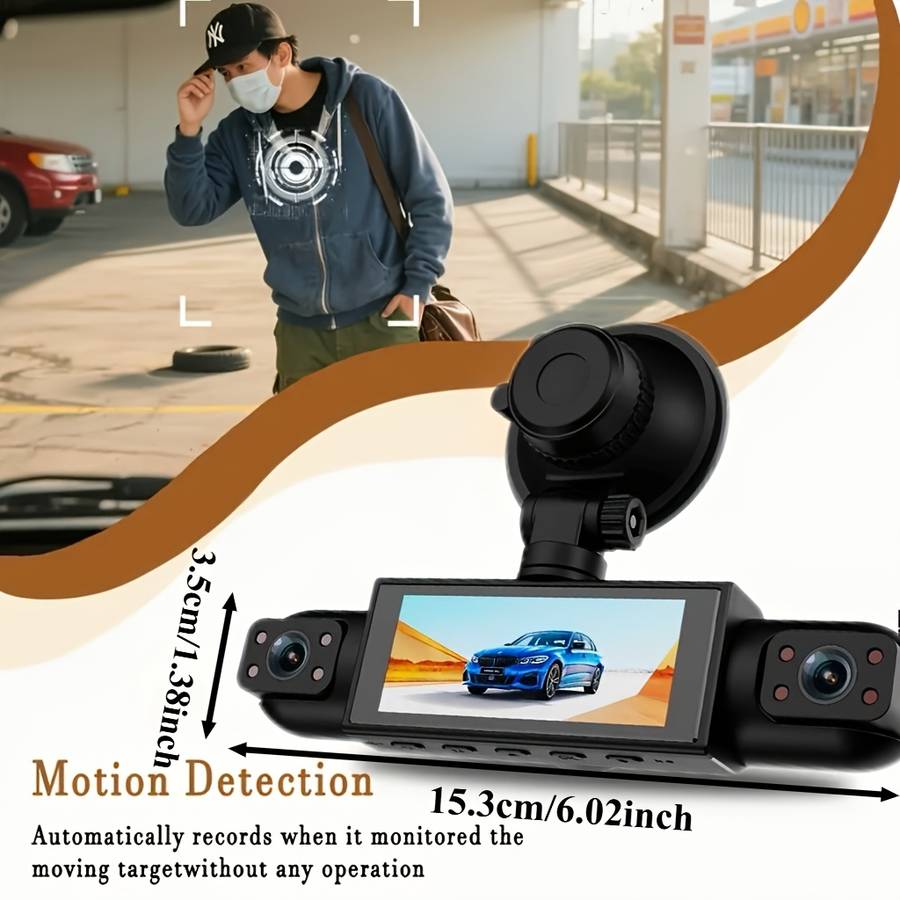 Dashcam Model 4 Cameras Front Rear Left And Right Including 32G Card