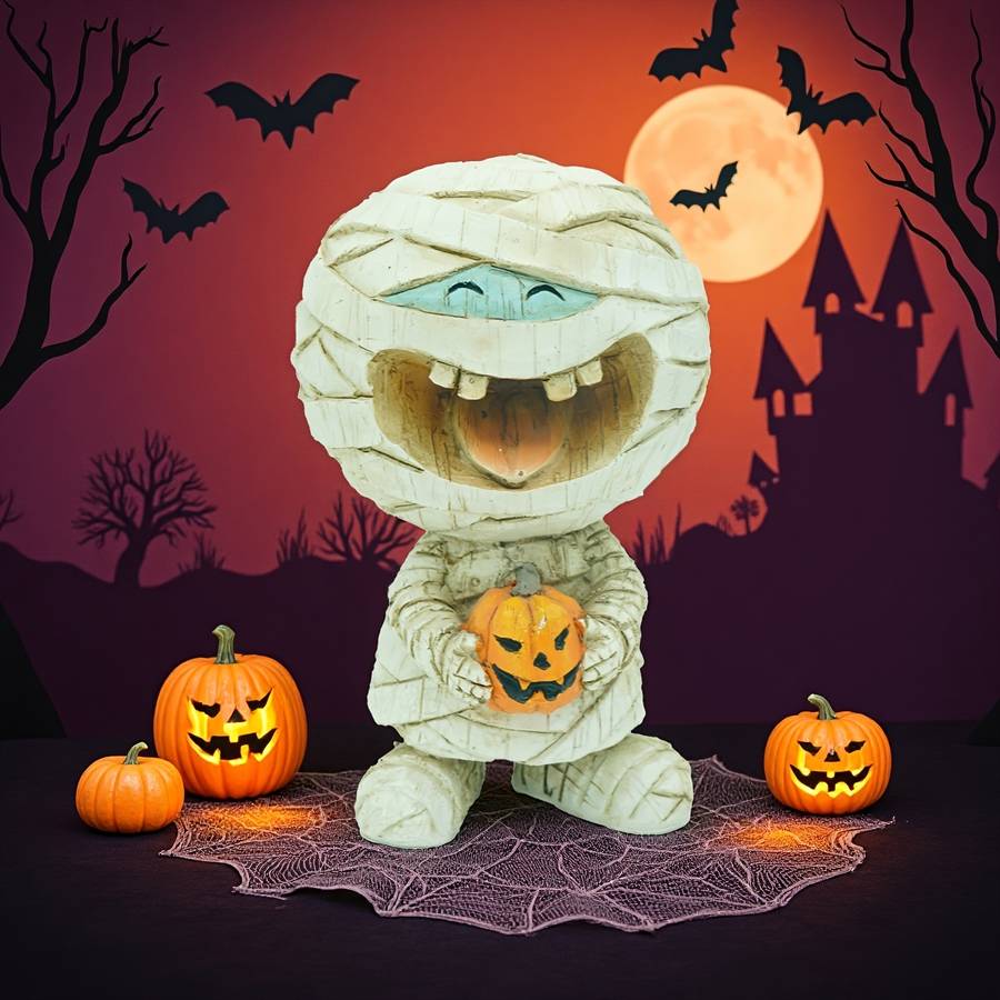 Halloween Decorations Style Mummy Holding A Pumpkin