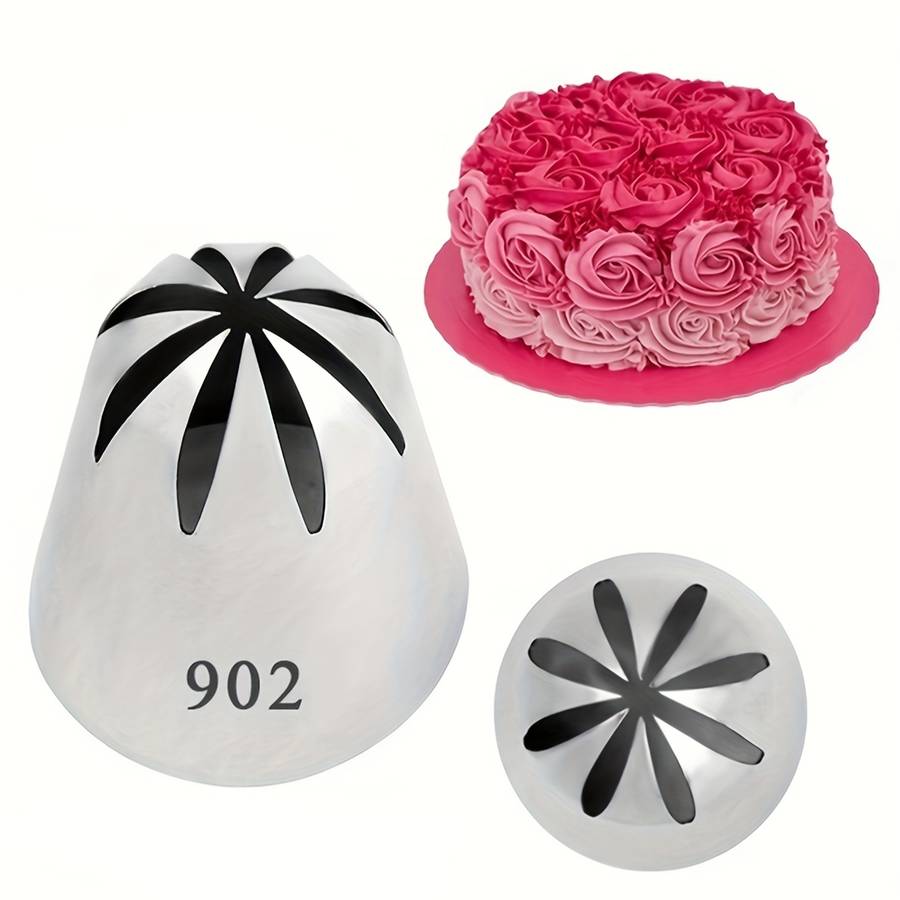Professional Cake Decorating Head Model 4Pcs Silvery Flowering Nozzle