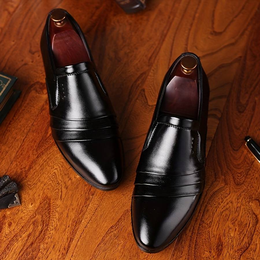 Mens Leather Shoes Color Black Sizeuk 8.5