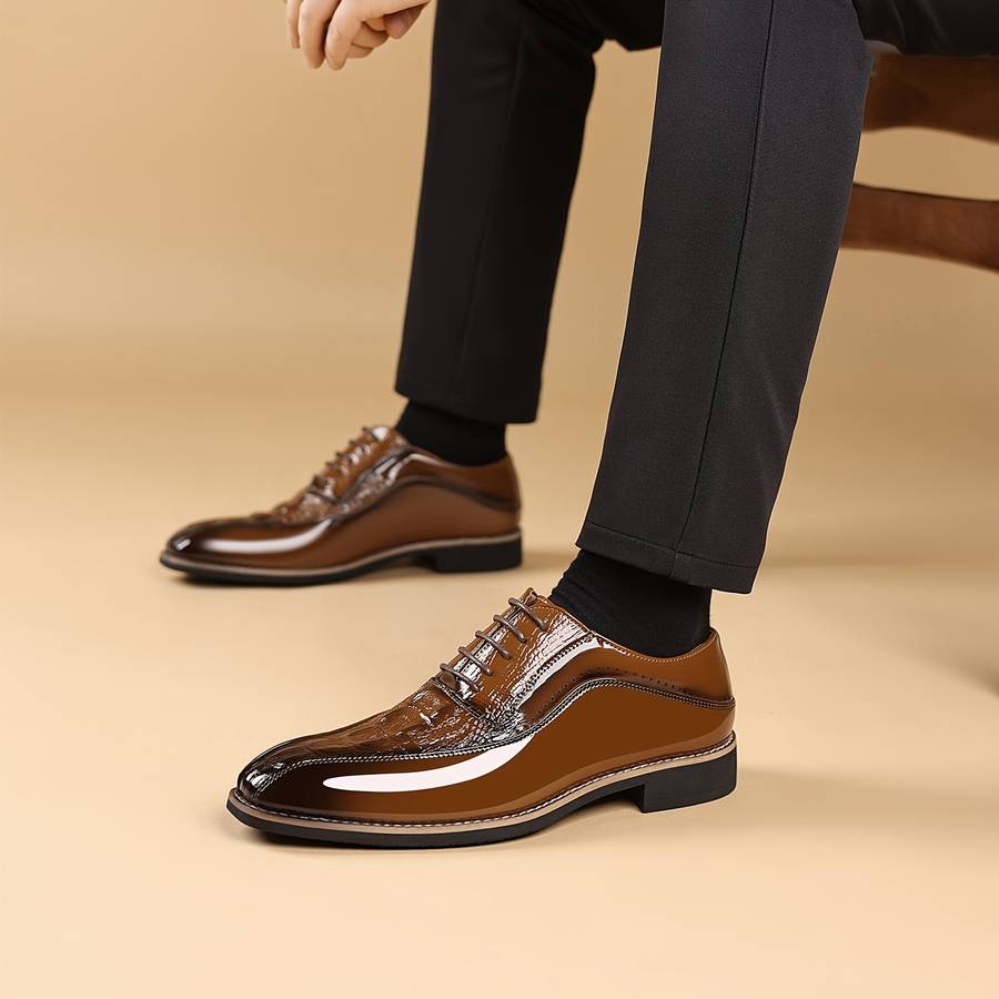 Mens Leather Shoes Color Light Brown1 Sizeuk 11
