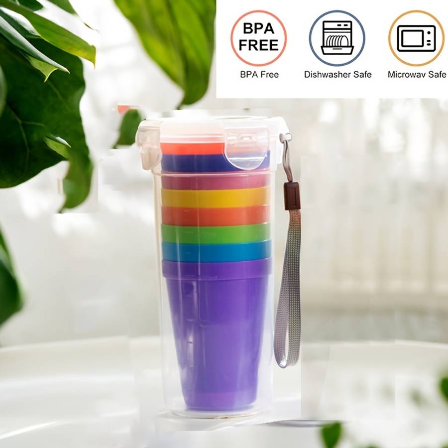 Water Cup Color 9Pcs Set Cups