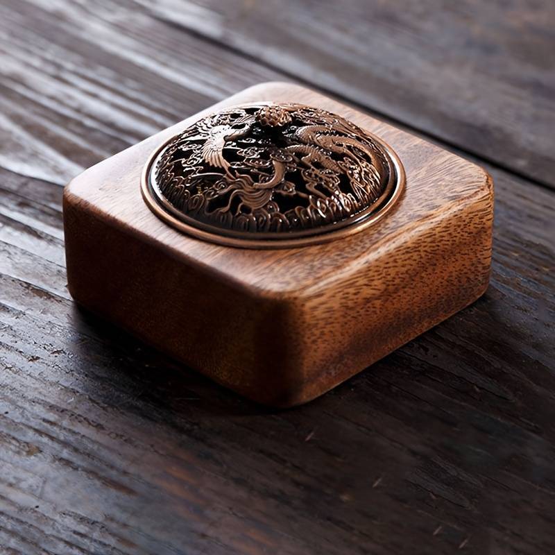 Incense Burner Style  Solid Wood Round Stove