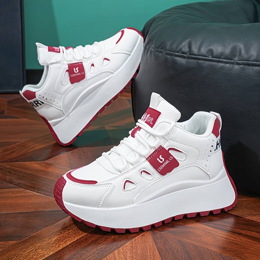 Women S Sneakers Color White Red Sizeuk 5