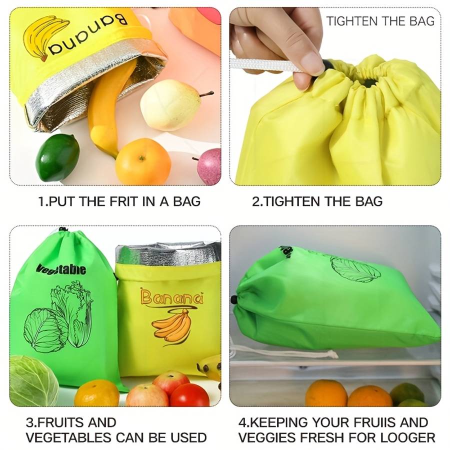Food Storage Bags Color  Yellow   Orange Quantity1 Set