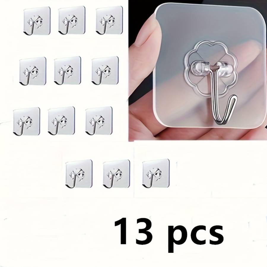 32 Sticky Hangers Self Adhesive Hangers Wall Coat Hangers color 32pcs