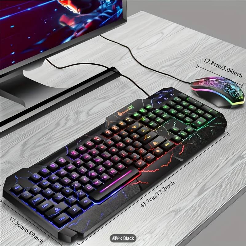 keyboard Items Crack Luminous Keyboard And Mouse Set