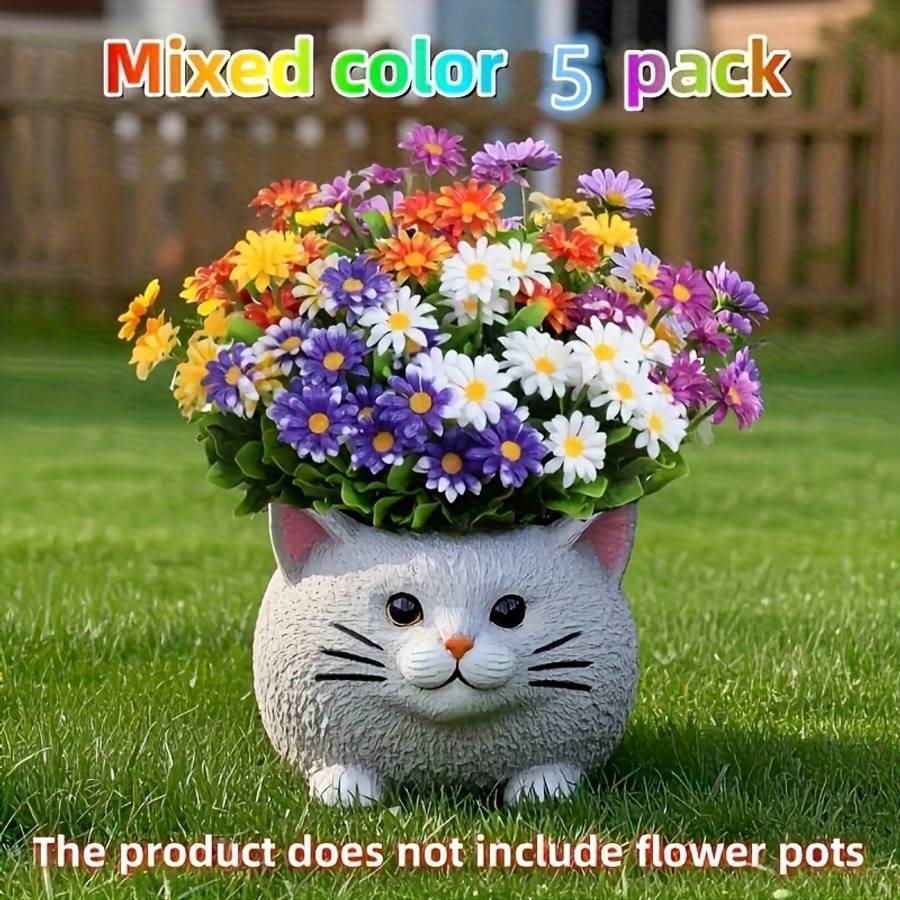 Simulated Flower Quantity 5 Bouquets Of Beautiful Flowers