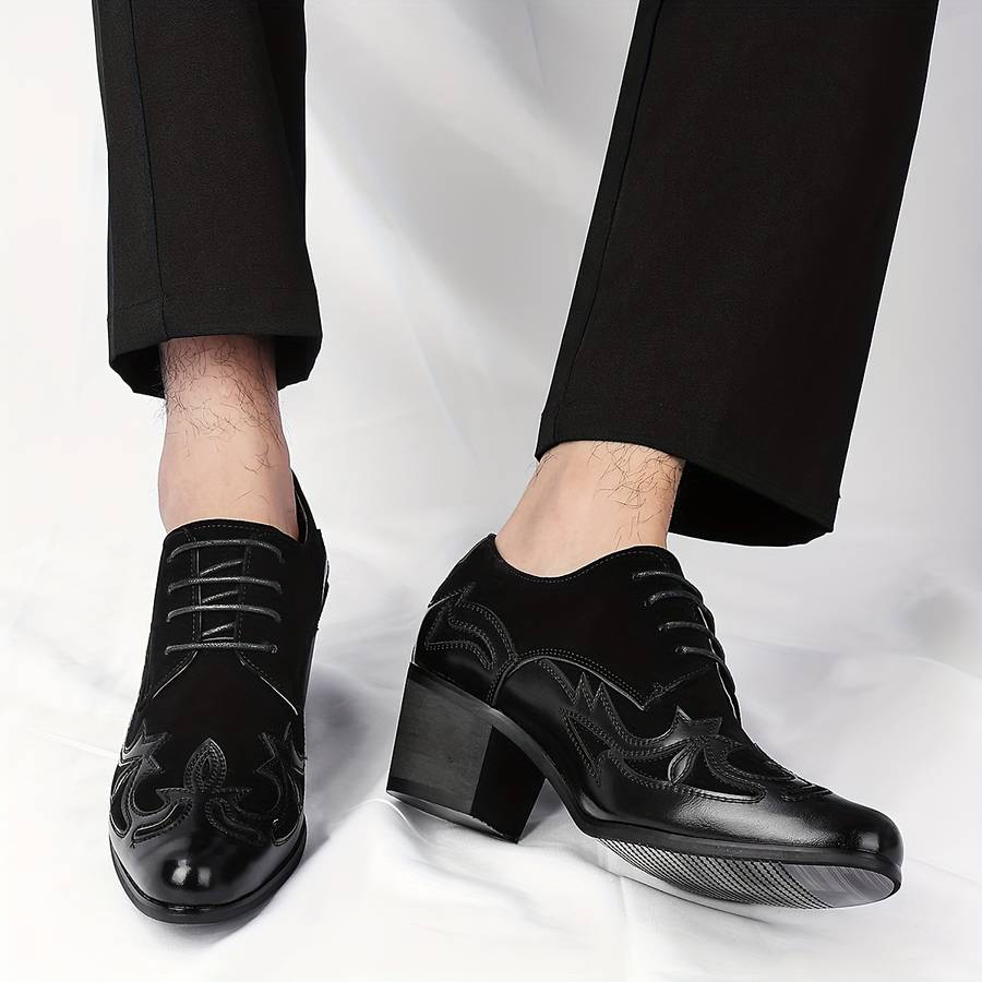 Mens Leather Shoes Color Black Sizeuk 6.5