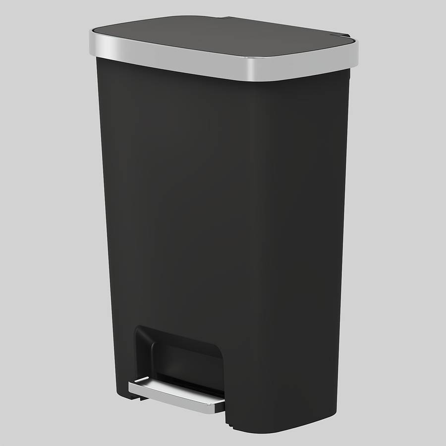 Garbage Can Model Black 50L13.21 Us Gal With Lid Footoperated
