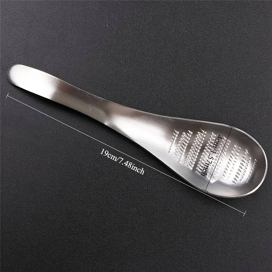 1pc Kitchen Tool Set Stainless Steel Spoon Design Ginger Garlic Wasabi Mustard Grater Multi-P