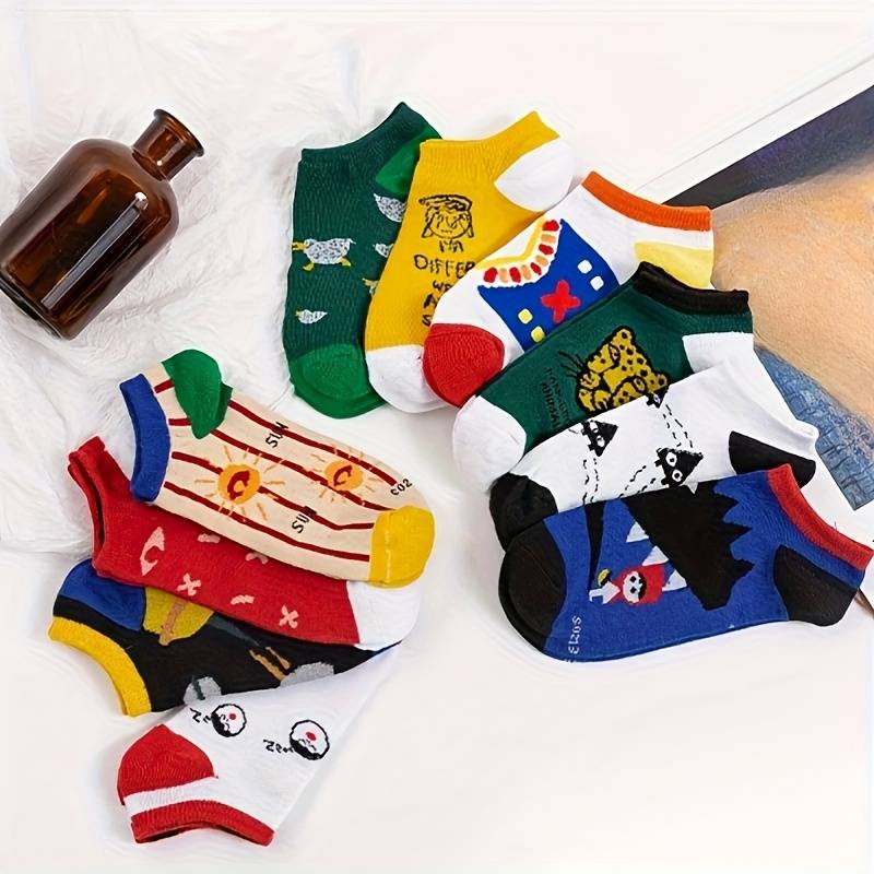 5 Pairs Mixed Color Randomly Sent One Size High Elastic Socks