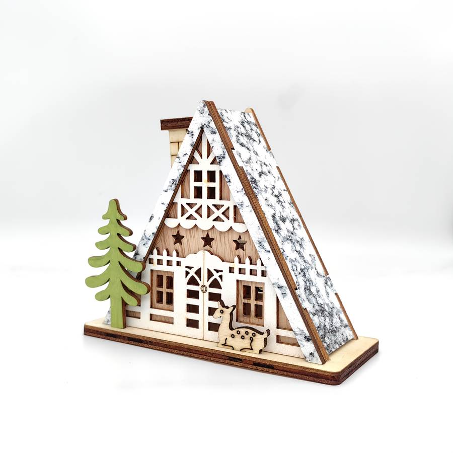 Building Toy Architectural Model Toy Set Items Coffee Colored Small House