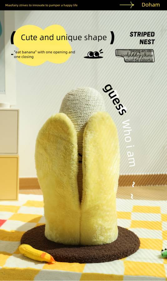 Pet supplies Model Banana    shaped Standing Cat Scratcher
