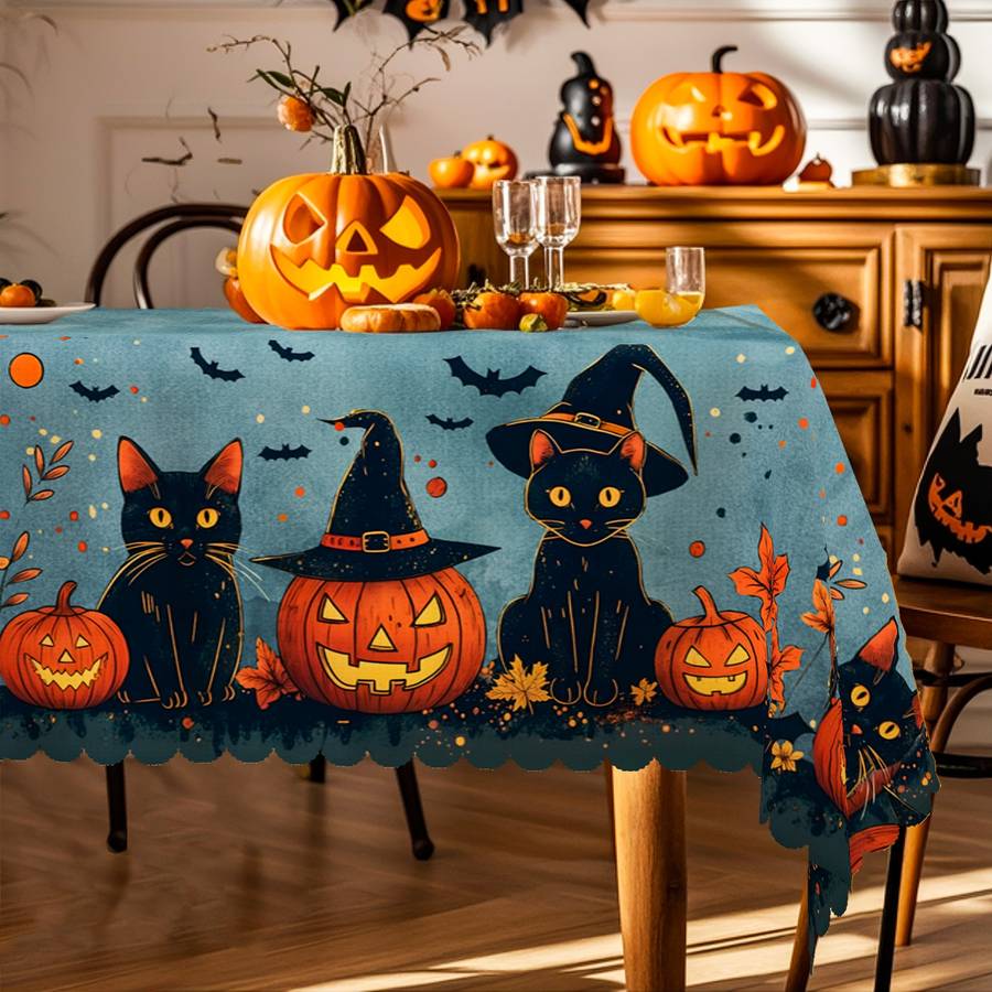 Halloween tablecloth decoration size Oval 152.4213.36cm