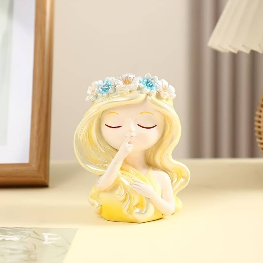 Flowerpot Style Fairies Don T Listen  With Artificial Green Plants