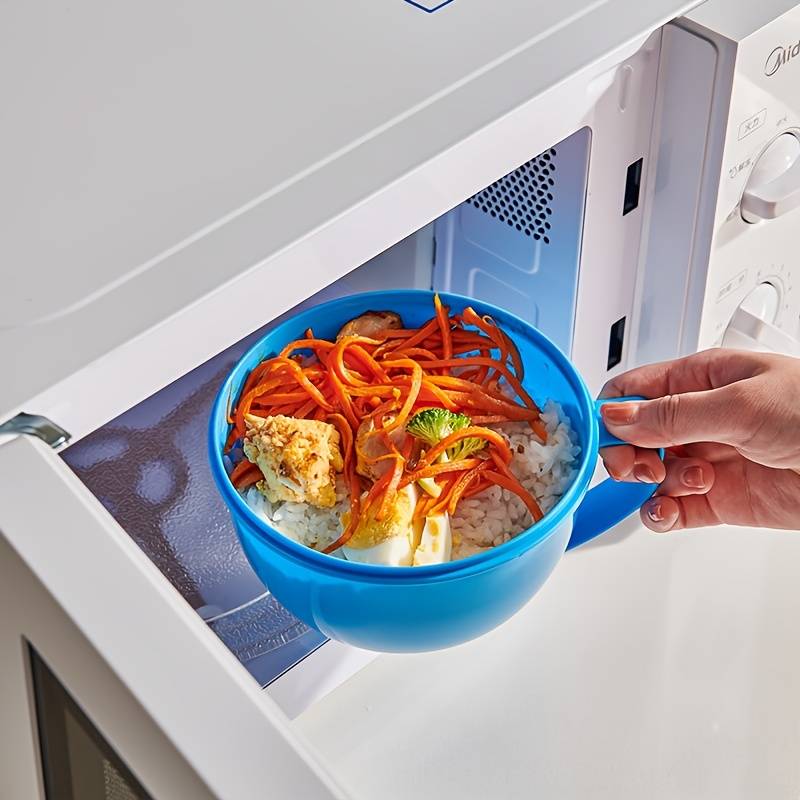 1pc Convenient Portable Sealed Instant Noodle Bowl Microwave Ramen Pot Instant Noodle Bowl C