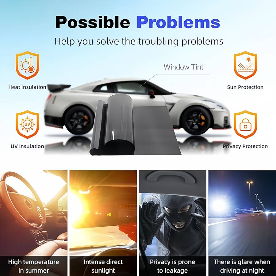 Car Sun Shades Color 5 Light Transmittance Model 5M X 50Cm
