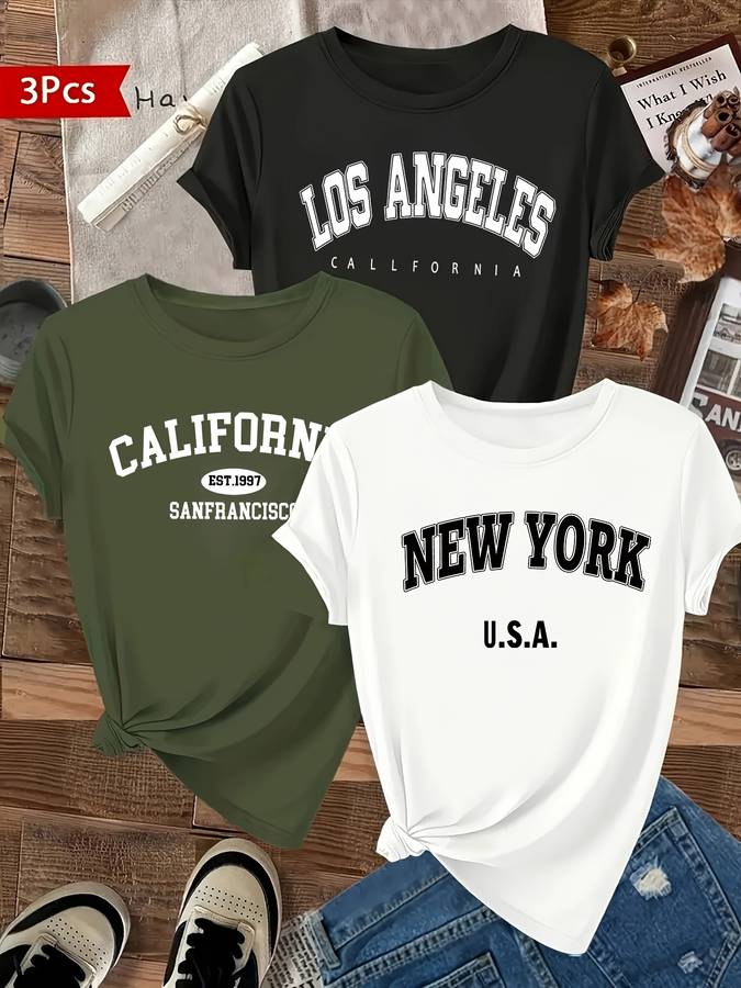 Womens T Shirt Color Mixed Color Sizem