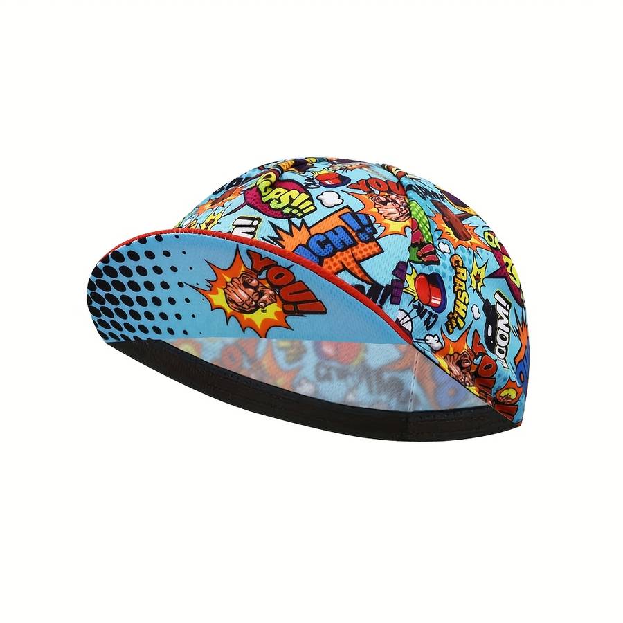1pc Oscrolling Quick-Dry Breathable Cycling Cap Light Blue High-Quality Polyester Elastic O