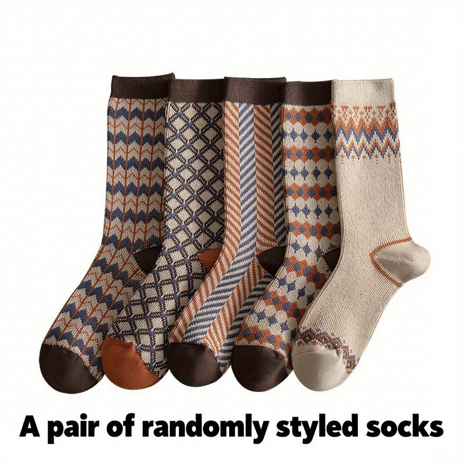 Women S Socks Quantity 5 Pairs Of Retro Socks