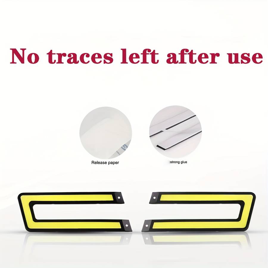 2pcs Car-Shaped COB LED Daytime Running Lights DC 12V High-Brightness LED DRL Exter