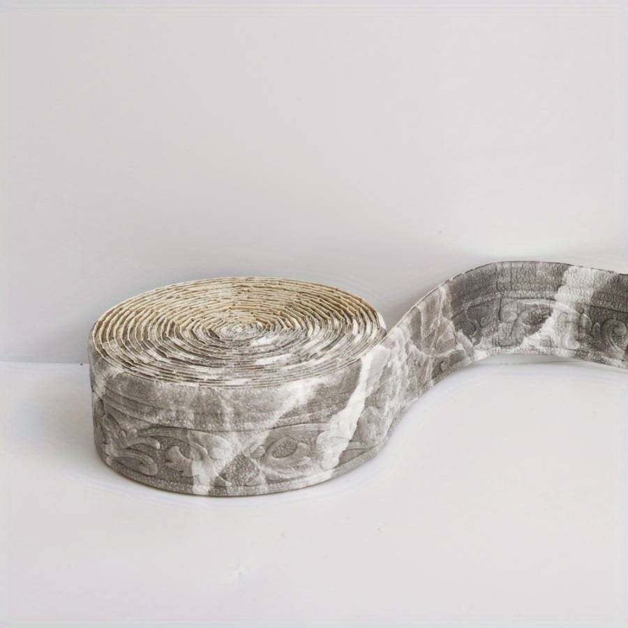 Skirting Board Extra Long Carved Waistline Silver Gray 5 Meters