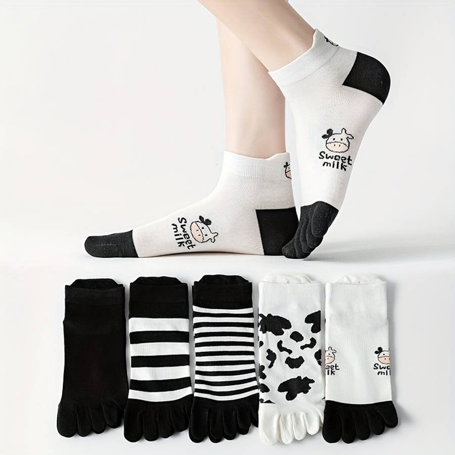 Women S Socks Color Mixed Colors 5 Pairs Size Asian Onesize