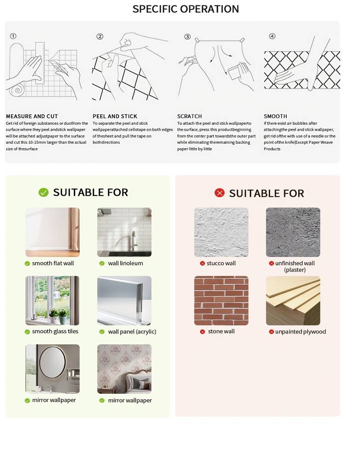 Self Adhesive Floor Stickers 40*120Cm 15.75*47.2In