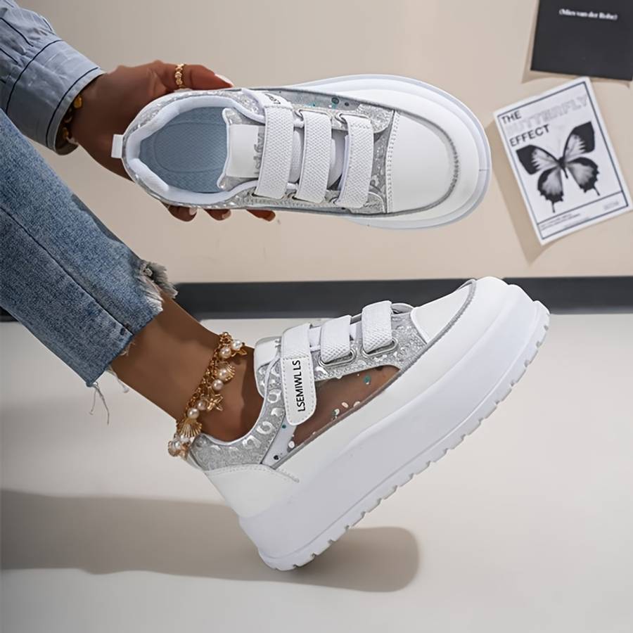 Women S Sneakers Color White Blue Sizeuk 7.5