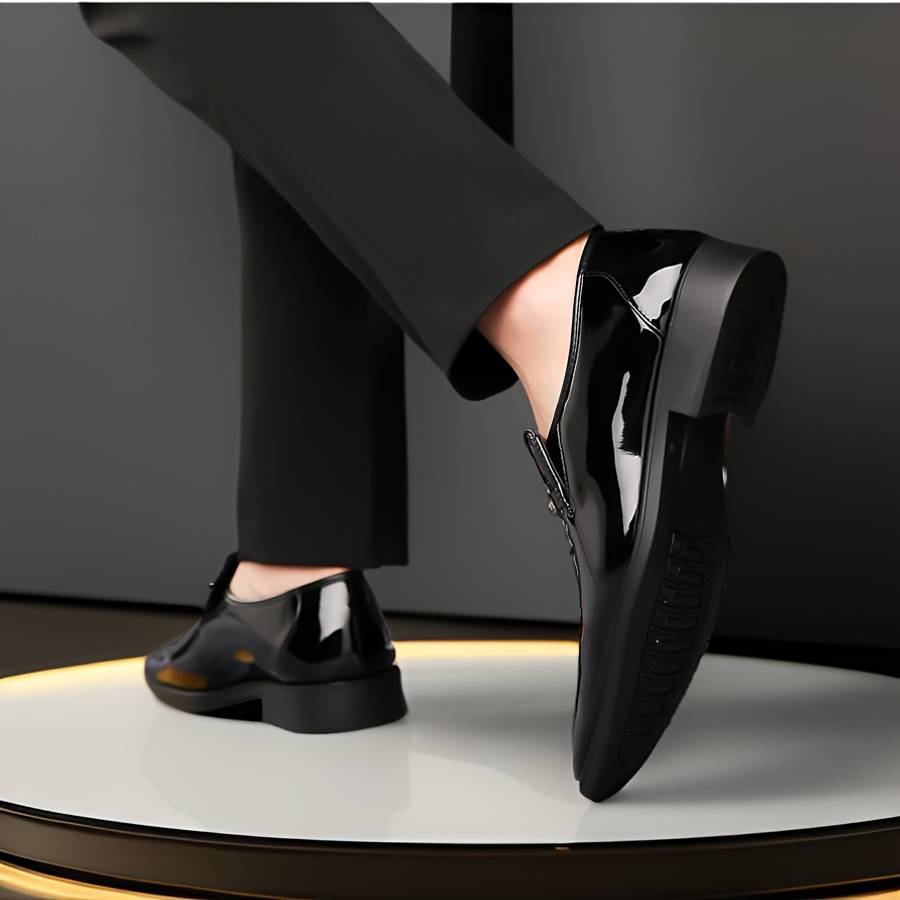 Mens Leather Shoes Color Black Sizeuk 7