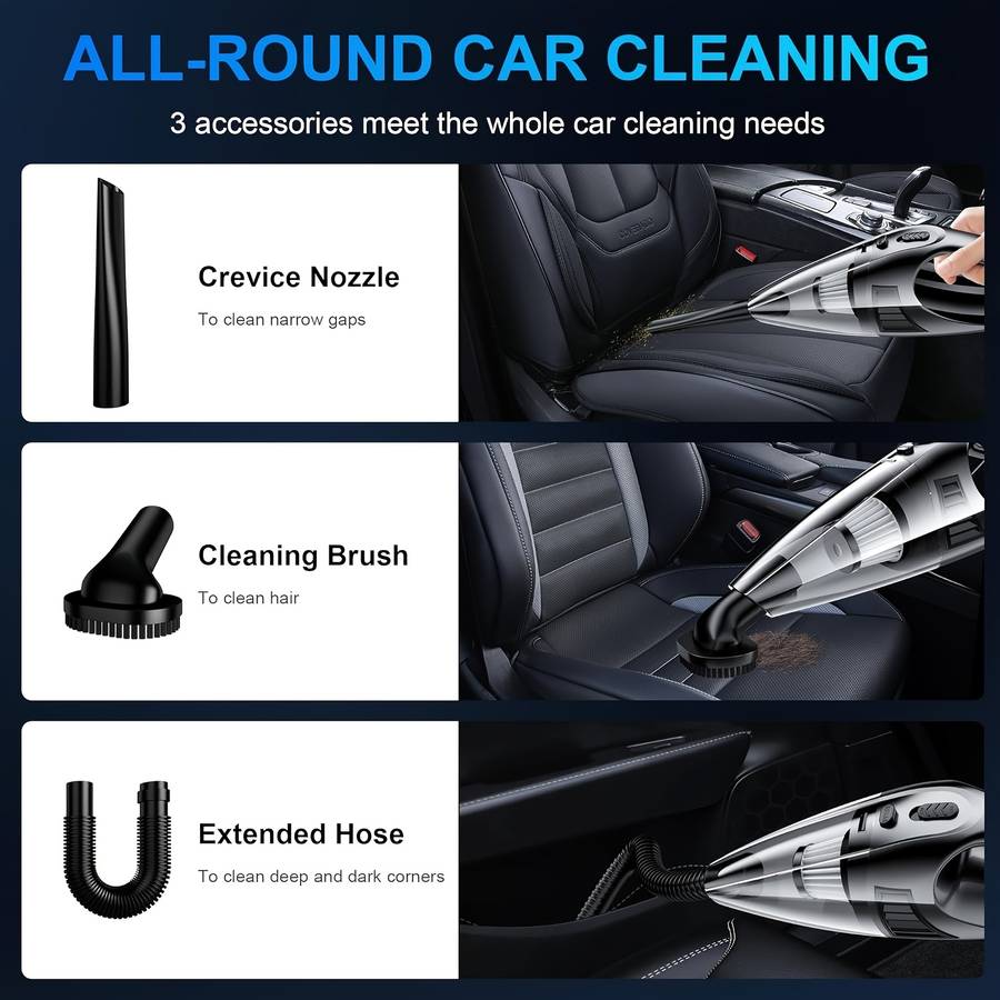 Vacuum Cleaner Color 4Kpa Super Strong Suction  Black