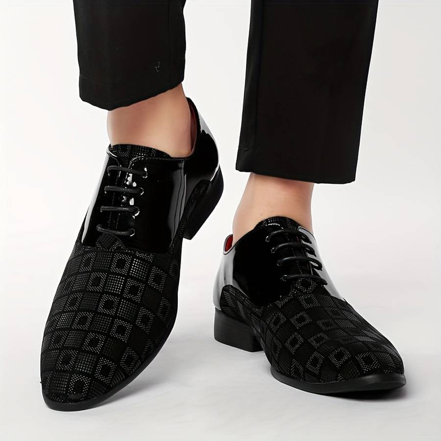 Mens Leather Shoes Color Black Sizeuk 5.5
