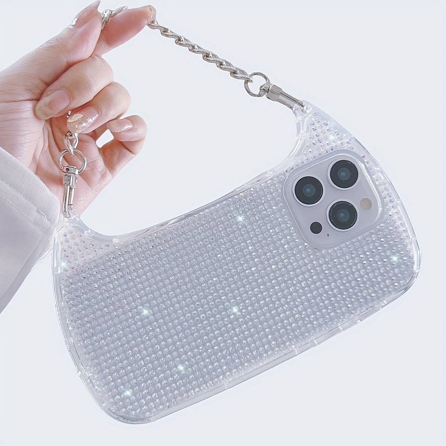 1Pc Silvery For iPhone 11 Luxurious Diamond Phone Case