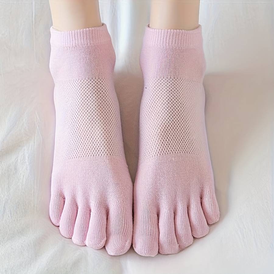 Women S Socks Color 5Pairs White Size Onesize