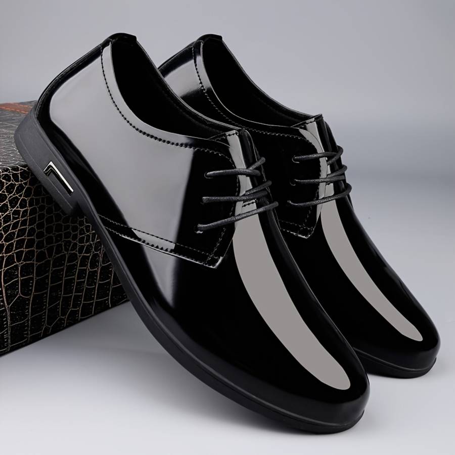 Mens Leather Shoes Color Black Surface Sizeuk 8