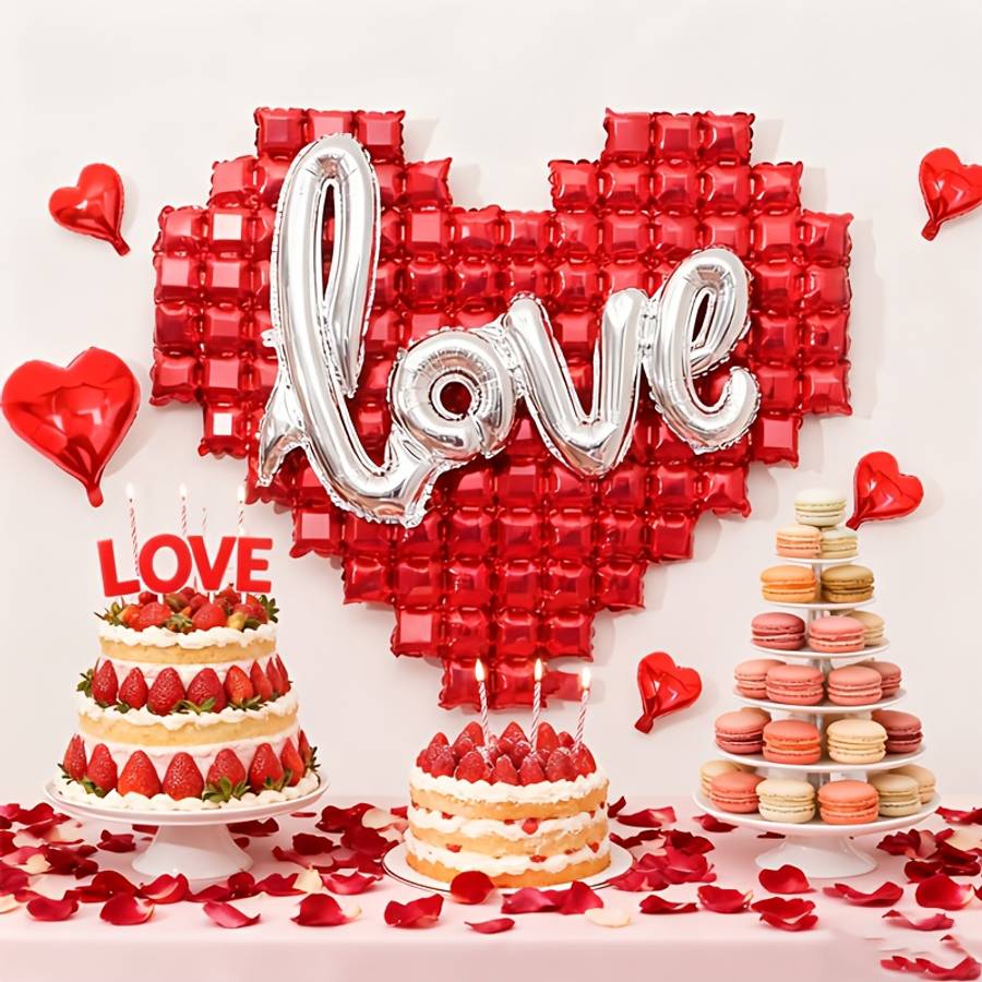 6Pcs Exquisite Vibrant Handcrafted Valentine Anniversary Decoration Heart For Wedding Events