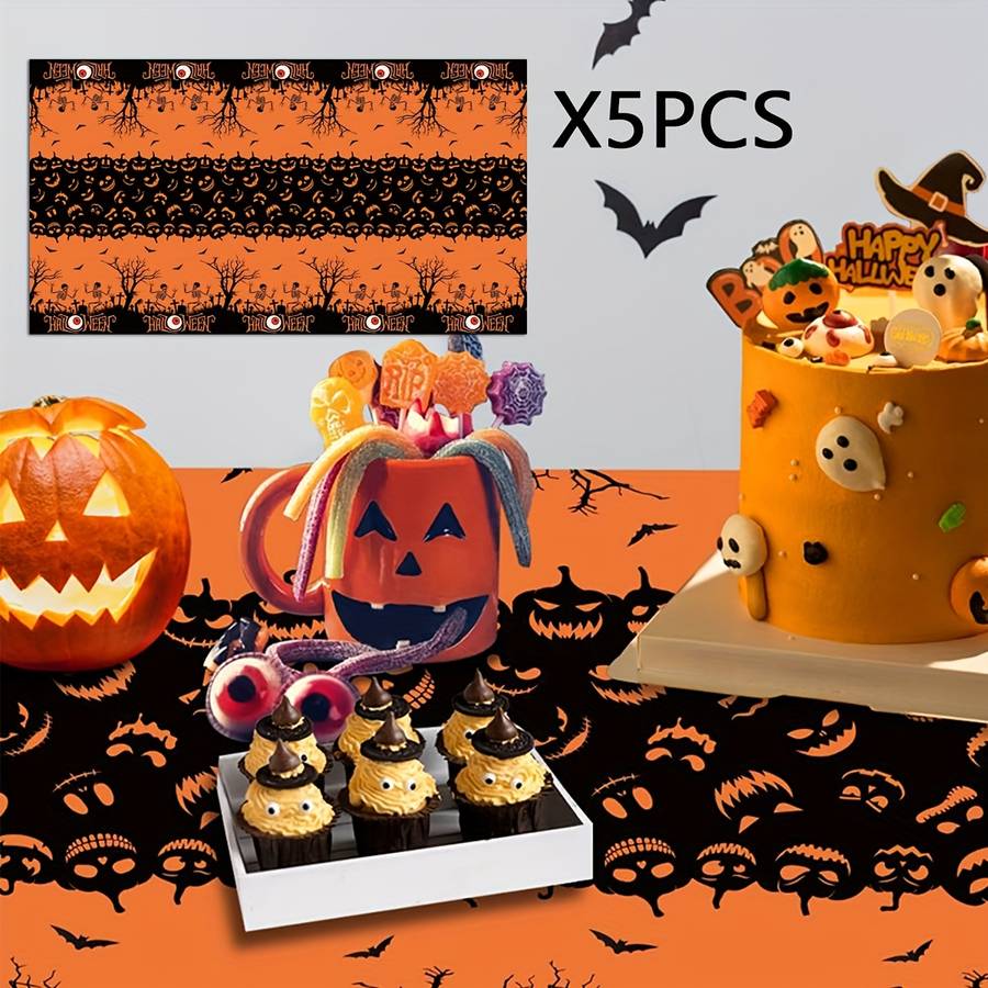 Halloween tablecloth decoration Quantity 5pcs