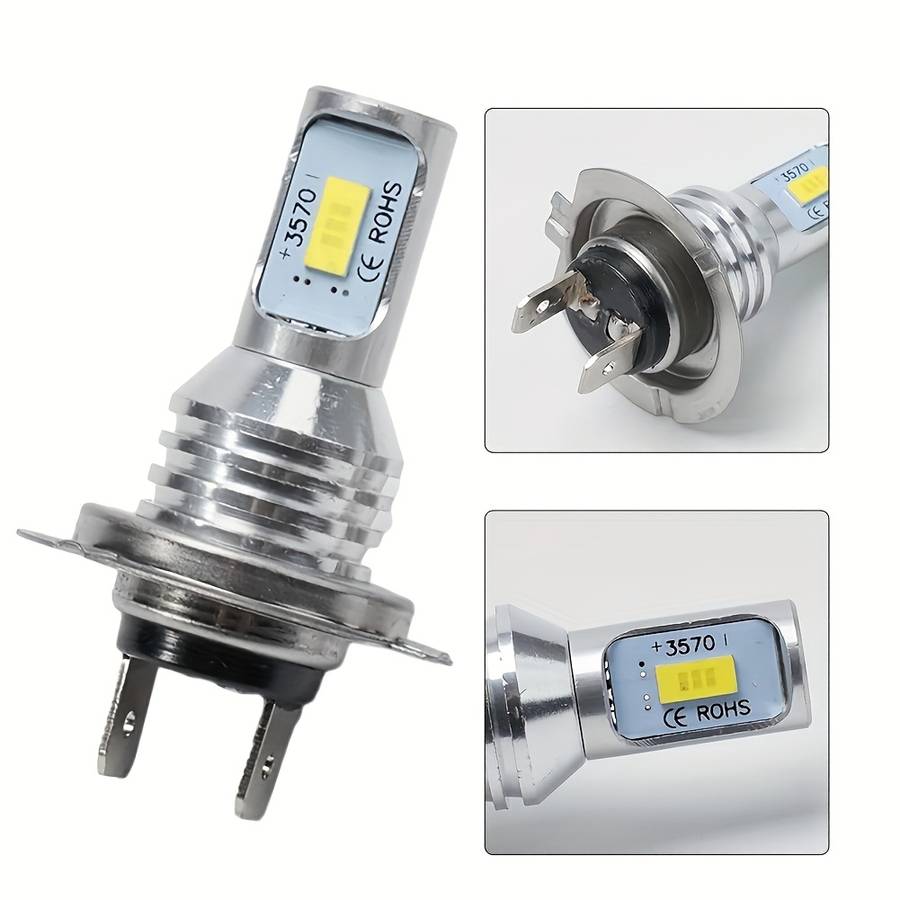 2Pcs H7 LED Car Headlight Bulbs White 50W 3000LM