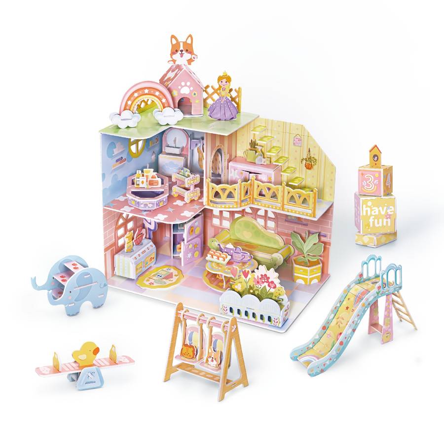 Building Toy Architectural Model Toy Set Style Happy Paradise