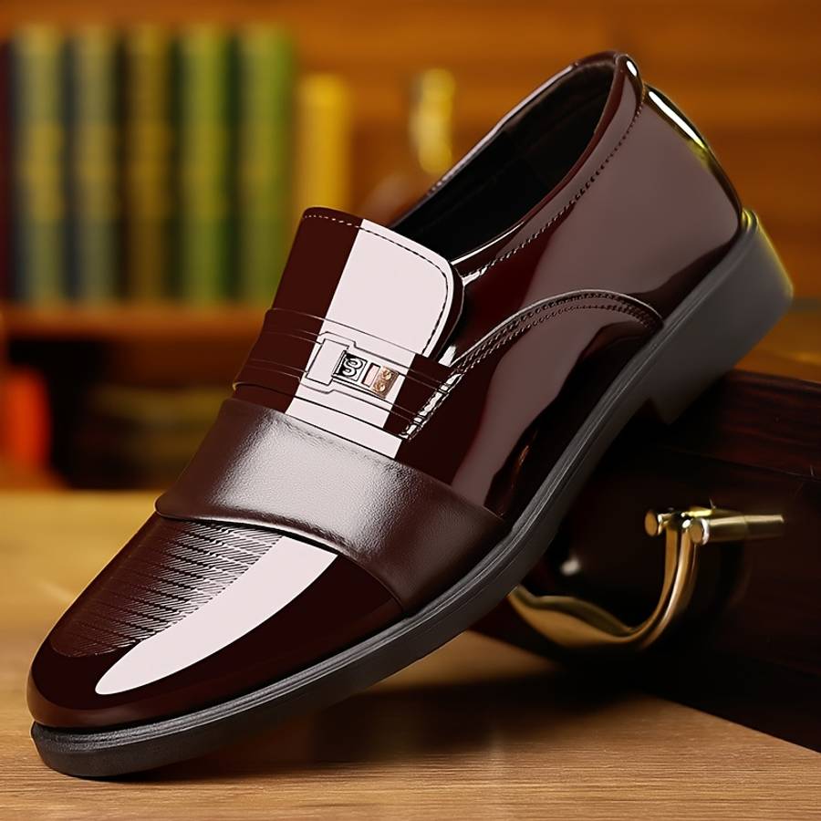 Mens Leather Shoes Color Black Sizeuk 8